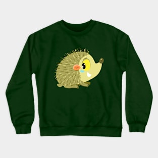cute little prickly golden hedgehog Crewneck Sweatshirt